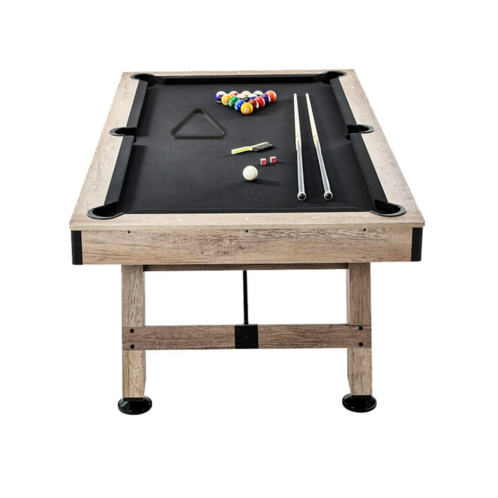 VEVOR - Billard Américain 213 cm – Bois Clair & Tapis Noir