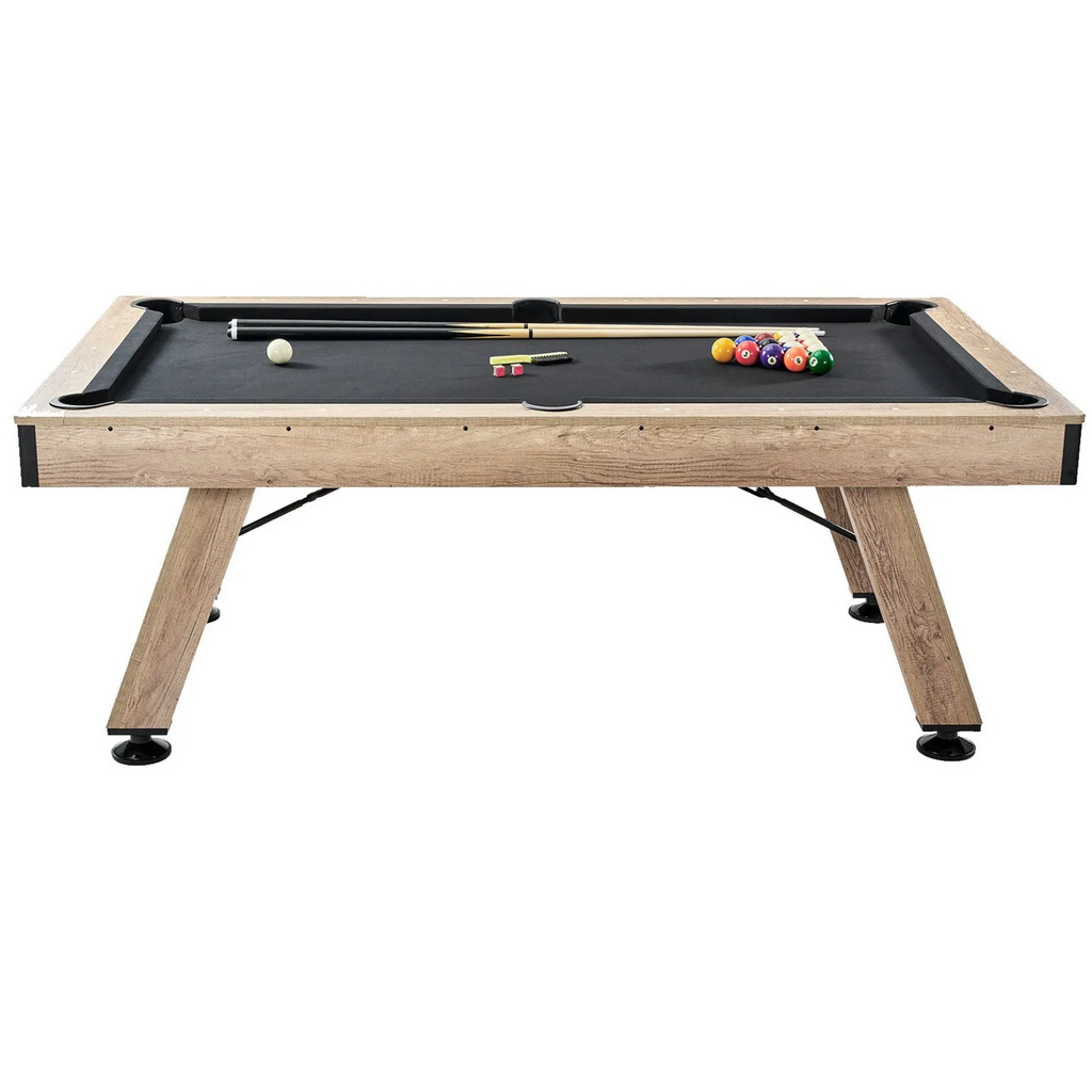 VEVOR - Billard Américain 213 cm – Bois Clair & Tapis Noir
